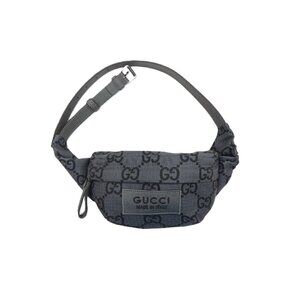 GUCCI Big GG Body Bag Black Shoulder Belt